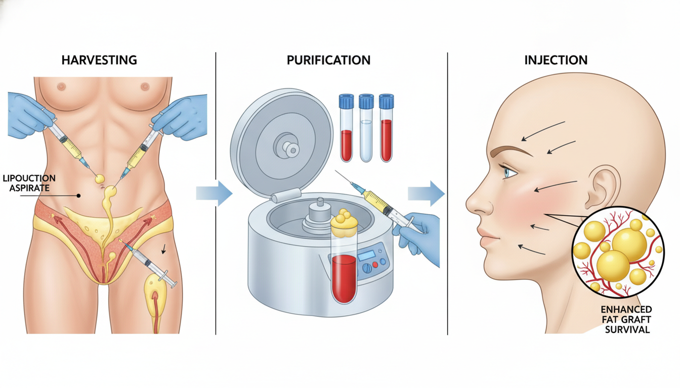 Fat Grafting Longevity: 5 Ultimate Secrets for Youth 4 Before and after showing significant fat grafting longevity in facial rejuvenation