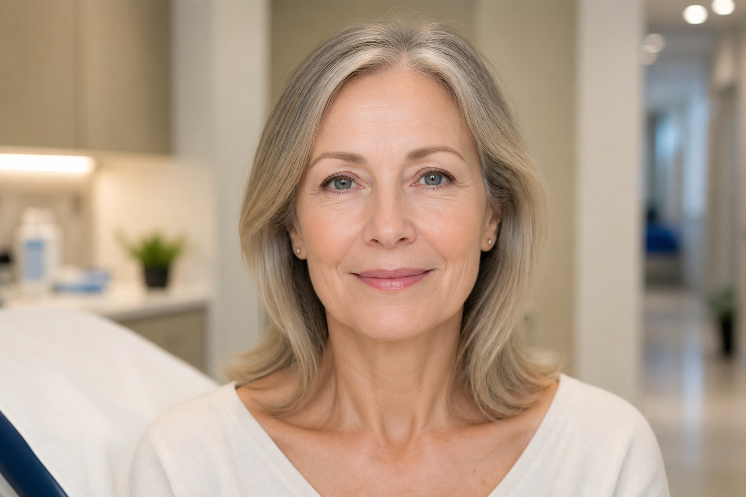 Patient with clear vision after functional blepharoplasty